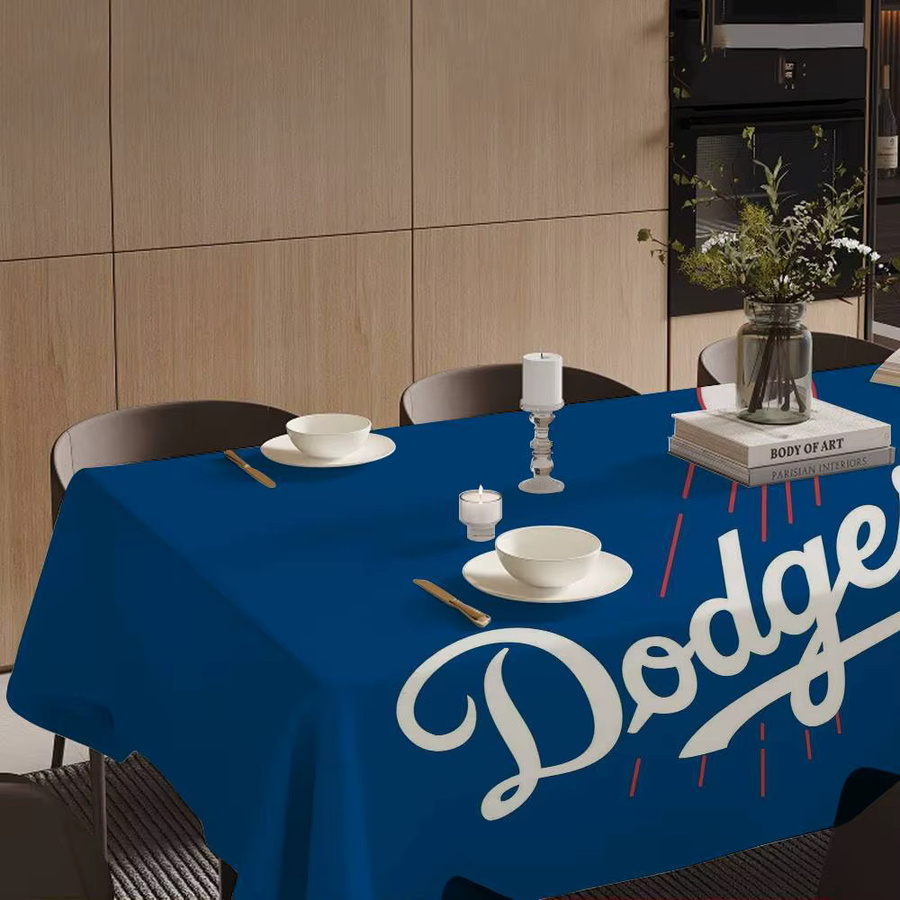 Potdemiel Tischdecke Los Angeles D-Dodgers in Blau, rechteckig, fleckenabweisend und waschbar aus Polyester - Bild 3