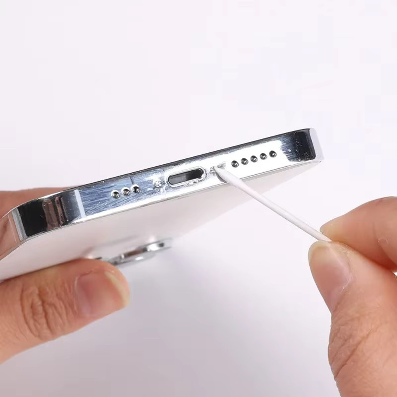 100 Stück Einweg-Reinigungs-Tupfer in Weiß für AirPods, Kopfhörer, Tastatur, Telefon und Ladeanschlüsse - Bild 2