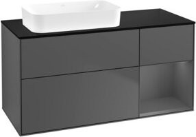 V&B Waschtischunterschrank Finion in Anthrazit, B/T: 120 x 60 cm - Bild 1