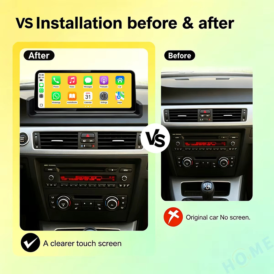 HIOUME Android Auto Multimedia-Player für BMW 3er Serie E90 E91 E92 E93 M3 (2005-2012) mit 10,25 Zoll Touchscreen, CarPlay, GPS-Navigation und Bluetooth in Schwarz - Bild 3