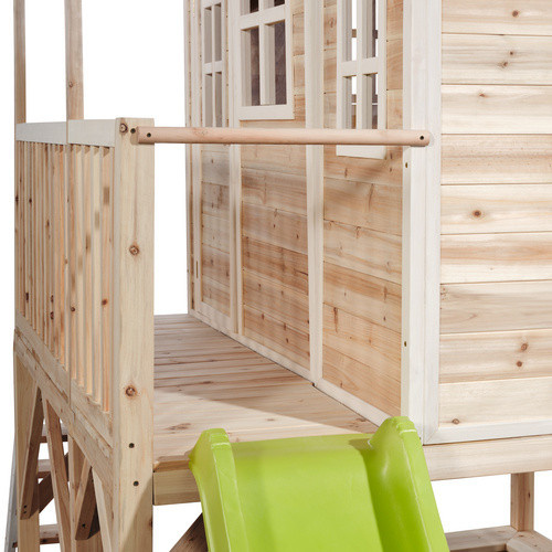 EXIT Toys Loft 550 Holzspielhaus Spielturm in Natur, B/H/T: 190 x 253 x 382 cm - Bild 2