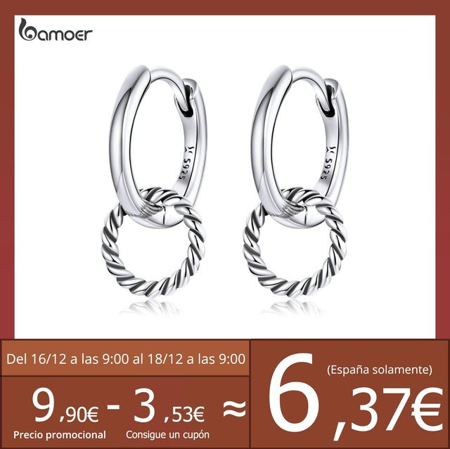 YIRAN Jewelry Ohrringe 925 Silber, Doppelring, Damen - Bild 1