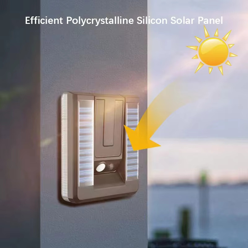 SHENZHITECH Solar-Bewegungssensorleuchte in Schwarz mit einstellbarem Infrarot-Sensor für den Garten und Außenbereich - Bild 4