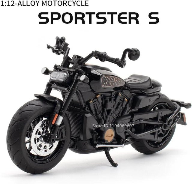 Linyi toy car Sportster S Motorrad Spielzeugmodelle, 1:12 Skala, Metall, ab 14 Jahren - Bild 1