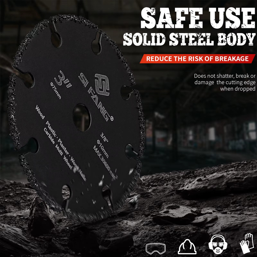 SIFANG Hartmetall-Sägeblatt als Mini-Trennscheibe und Diamantschleifer für Metall, Holz und Kunststoff, Durchmesser: 75 mm - Bild 4