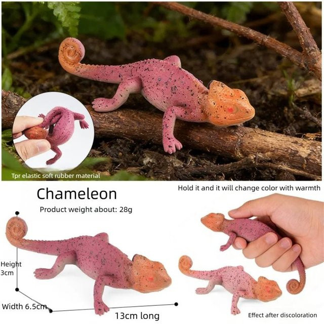 Binchi Outdoor Equipment Realistisches Eidechsen-Reptilien-Modell Chamäleon, Actionfigur, ab 14 Jahren - Bild 1