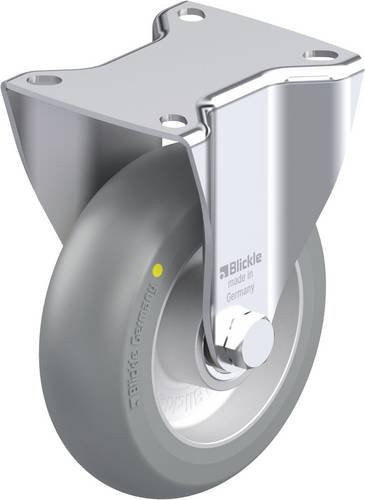 Blickle Stahlblech-Bockrolle 936602 BK-ALTH 125K-1-AS-CO in Silber/Grau mit 125 mm Rad-Durchmesser und 350 kg Tragfähigkeit - Bild 1