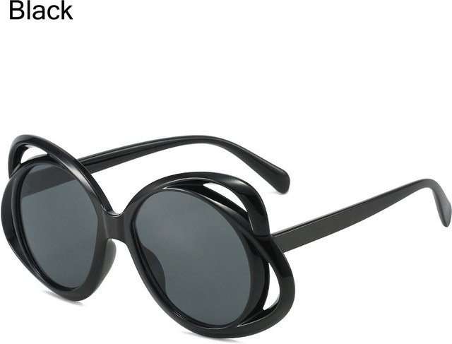 Dote Sonnenbrille, round, Damen, Vollrand, Kunststoff, schwarz - Bild 1