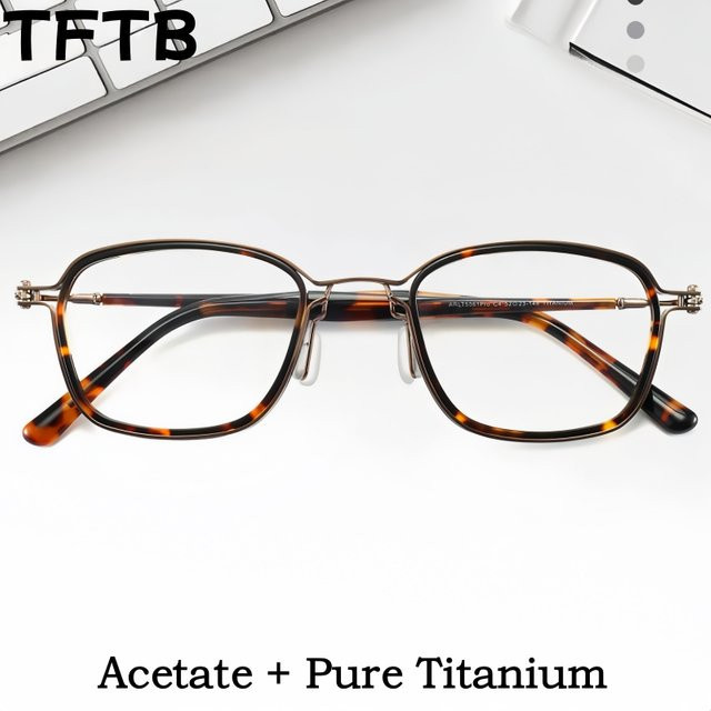 TFTB 5861 Korrektionsbrille, Vollrand, Titanium, Unisex, braun - Bild 1