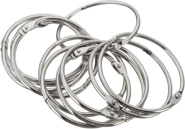 12 Stück Duschvorhang-Hakenringe aus rostfreiem Edelstahl von Binchi Outdoor Product in Silber - Bild 1