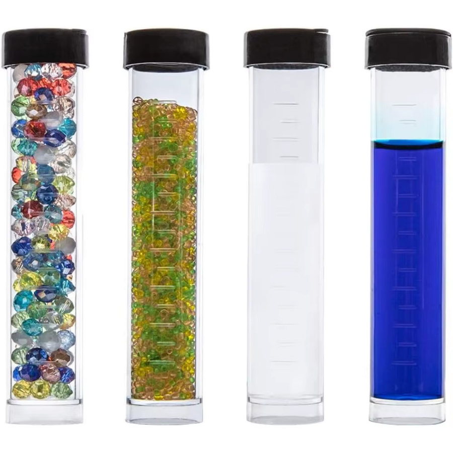 30er-Pack transparente Kunststoffröhrchen mit Deckel und zylindrischem Boden, Durchmesser: 2 cm, Länge: 10,5 cm - Bild 3