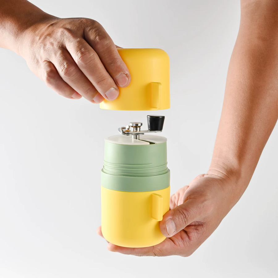 3 in 1 Manuelle Kaffeemühle Tragbare Handkaffeemühle mit Einstellbarer Mahlstufe und Filter für Kaffeebohnen - Bild 1