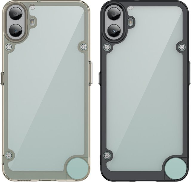 CMF By Nothing Stoßfeste Handyhülle für Nothing CMF Phone 1, Transparent Matt mit Silikon-Stoßstange - Bild 1