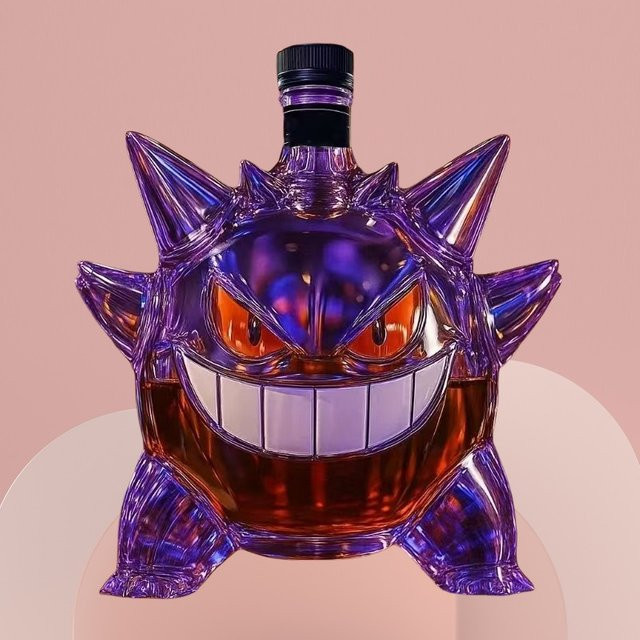 Potdemiel Crown Royal Whiskey Glasflasche Tumbler in Lila für Sammler - Bild 1