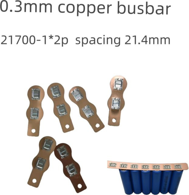 PunChron 21700 Li-Ion Akku-Pack 3,7 V 8Ah mit Kupfer Sammelschiene und Steckern in Silber - Bild 1