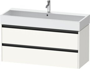 Duravit Waschtischunterschrank Ketho.2 in Weiß Matt mit 2 Schubladen, wandhängend, B: 118,4 cm, T: 46 cm, H: 54,9 cm - Bild 1