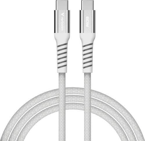 Verbatim USB-C auf USB-C Magnetkabel für Sync & Charge, 60W, Grau, 1,2 m - Bild 1