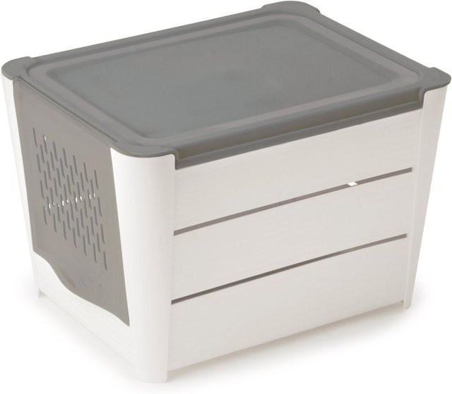 Gemüsebox mit Klappöffnung von Moderne Hausfrau in Grau und Weiss - Bild 1