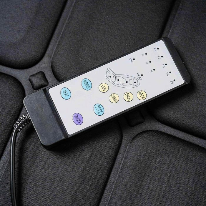 CELLUSTOP Massagematte in Schwarz mit Vibration, Heizfunktion, 10 Motoren, 5 Modi und 3 Intensitäten - Bild 4