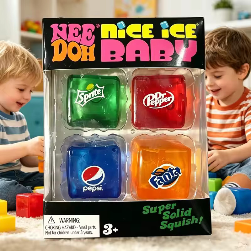 Schylling NeeDoh Nice Cube, Sensorisches Stressabbau- und Anti-Angst-Quetschspielzeug - Bild 2