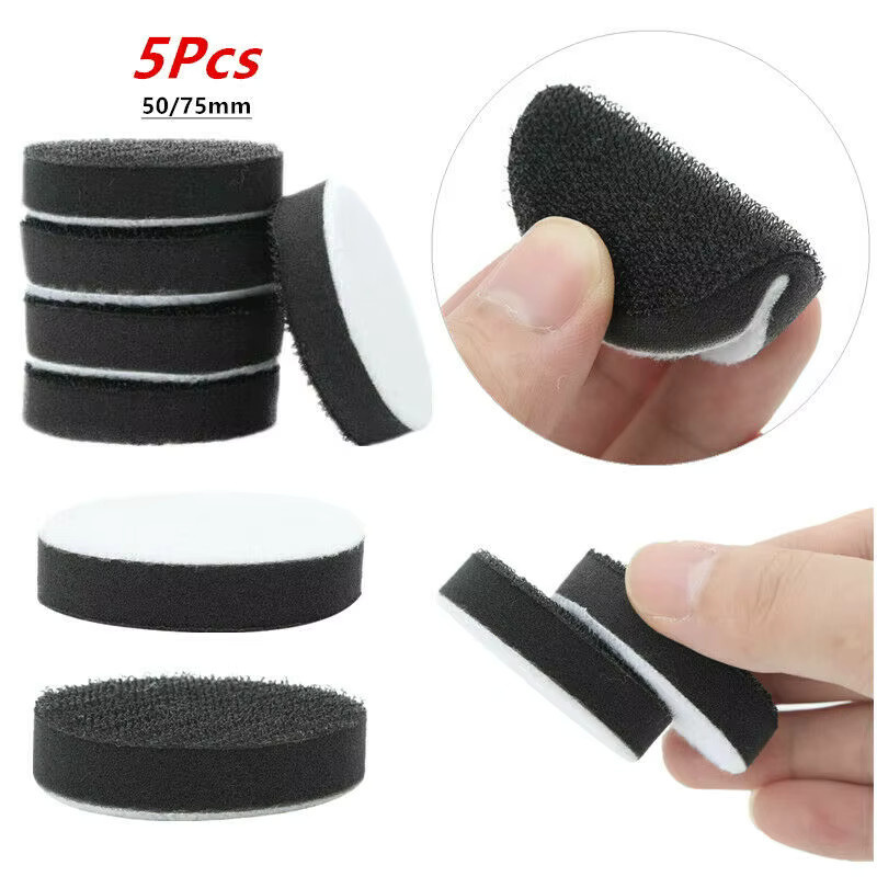 DAZZLEEX 5er Set Weiche Dichte Schwamm Interface Pads als Polierkissen und Puffer Stützteller für Polierwerkzeuge, Durchmesser: 50 mm und 75 mm - Bild 4