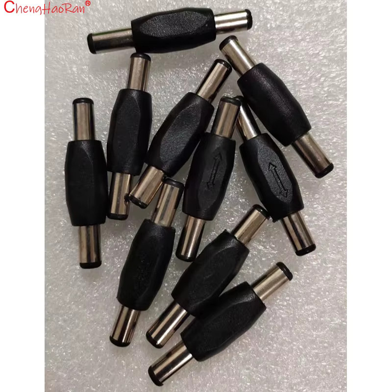 1/5 Paar DC 12V Netzteil Adapter Set mit Dualen Männlich Weiblich DC Gerade Durch Stecker, Farbe: Schwarz, Anschlussgröße: 5,5 x 2,1 mm - Bild 2