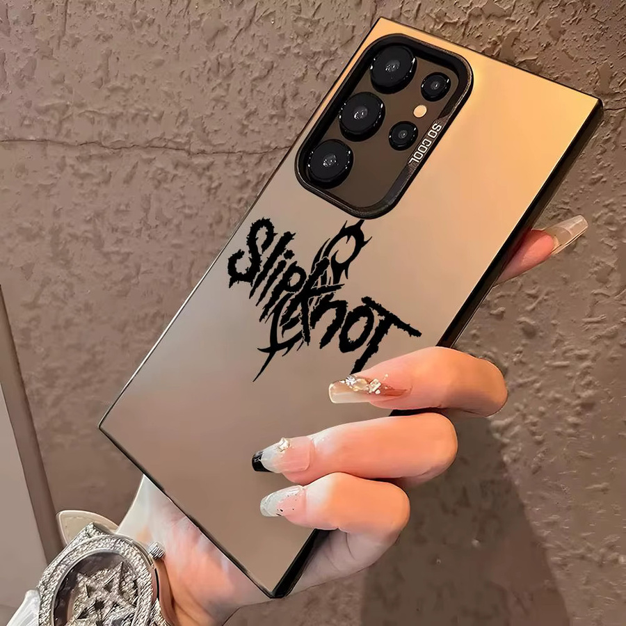 Silikon Handyhülle Slipknot Klassische Band für Samsung Galaxy S25 Edge S24 S23 S22 S21 S20 Ultra in Silber - Bild 2