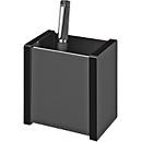 Stifteköcher WEDO Black in Schwarz mattiert und glänzend aus Kunststoff, Höhe: 9,7 cm, Breite: 6,0 cm, Tiefe: 6,0 cm - Bild 2