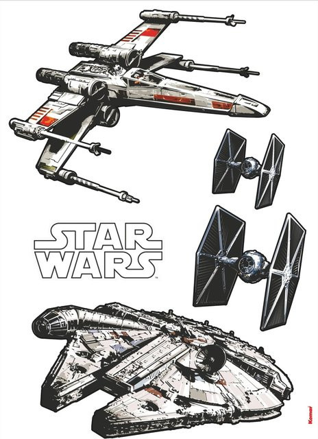Komar Deco-Sticker Star Wars Spaceships, Multicolor, B: 100 cm, H: 70 cm - Bild 1
