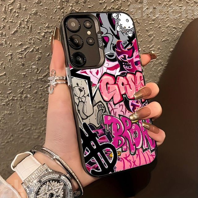 Street Classic Graffiti Print Handyhülle für Samsung Galaxy S25 Ultra S24 S23 S22 S21 S20 Plus FE A55 A54 A35 A34 A15 A53 in Multicolour - Bild 1