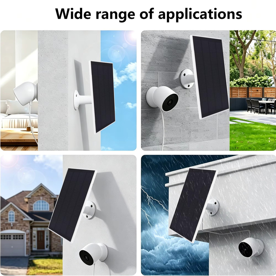 ELEGEEK 10 W Solarpanel für Outdoor-Kameras, wasserdichtes Solarzellen-Ladegerät kompatibel mit Eufycam, Ring und Arlo - Bild 6