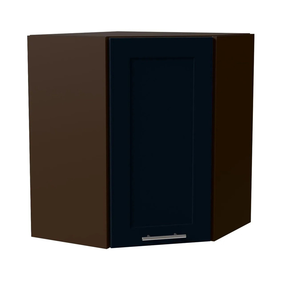 Eckhängeschrank Oslo W10 von Feldmann-Wohnen in Lava und Indigo Matt, B/T/H: 60 x 60 x 72 cm - Bild 2