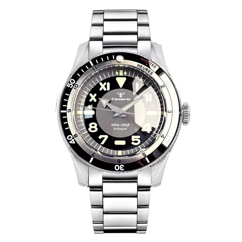 Tandorio Armbanduhr Automatik, Edelstahl, Saphirglas, Silber, Herren - Bild 2