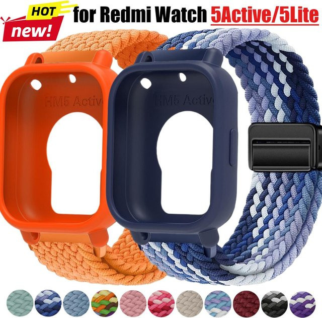 FancyWrist Uhrenarmband, Silikonhülle und Nylonarmband, Redmi Watch 5 Active/5Lite, Bunt, Unisex - Bild 1