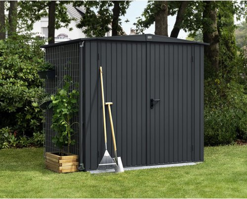 Ecostar Gerätehaus Trend-S aus Metall in Grau mit Doppeltür, B/H/T: 238 x 216 x 238 cm - Bild 1