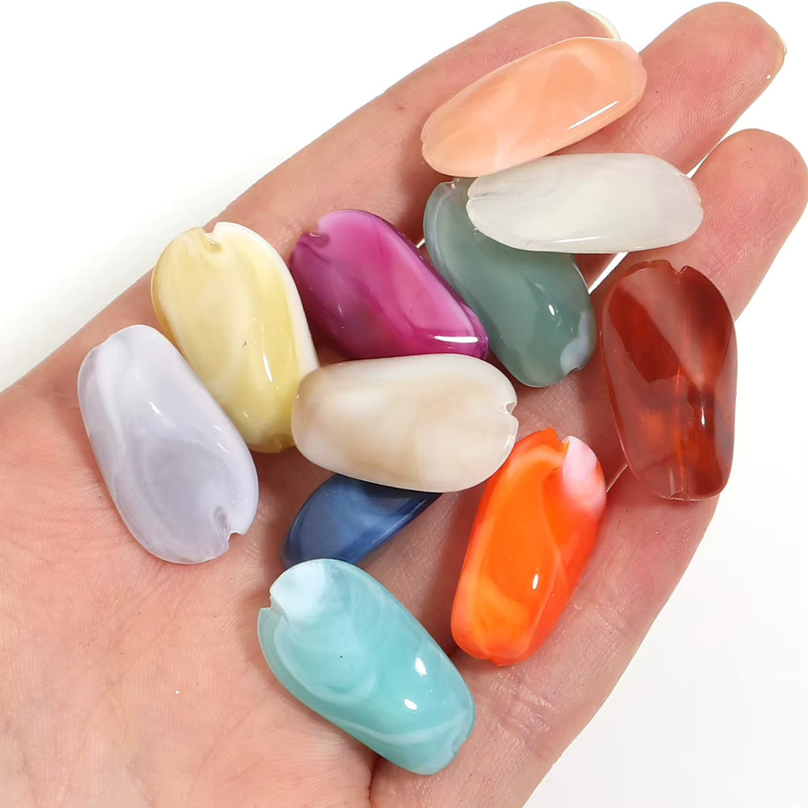 louleur Acrylperlen, unregelmäßig, Bunt, 24,5 x 14 mm, Unisex - Bild 5