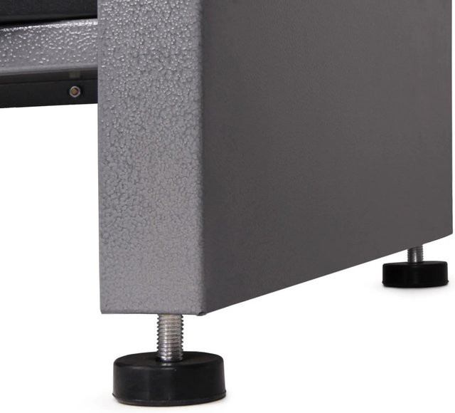 Ondis24 Werkstatt Set Wolle Werkbank mit Sitzraum und Pegboard in Anthrazit und Grau mit Holzoptik, Breite: 160 cm - Bild 1