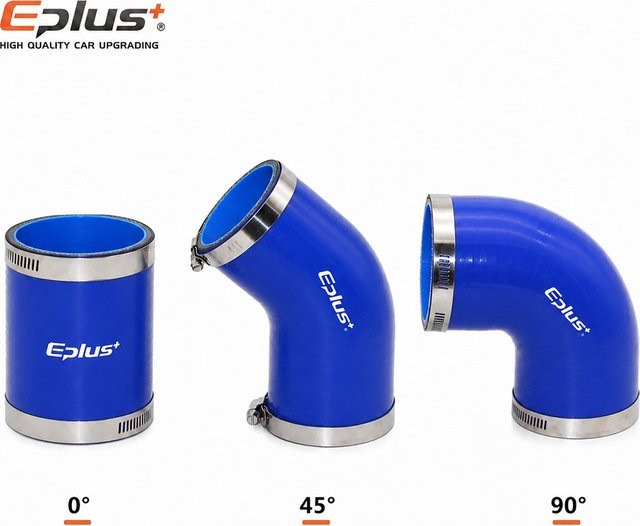 EPLUS Silikonschlauch Verbindungsstück und Rohradapter Set in Blau und Grün, hochtemperaturbeständig, mit 0°, 45° und 90° Winkeln - Bild 1
