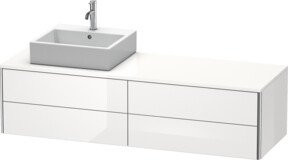Duravit Waschtischunterschrank XSquare in Weiß Hochglanz, B/H/T: 160 x 40 x 40 cm - Bild 1