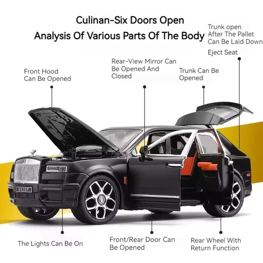 Caipo Rolls-Royce Cullinan SUV Auto Modell, 1:20, Metall, mit Licht und Sound - Bild 4