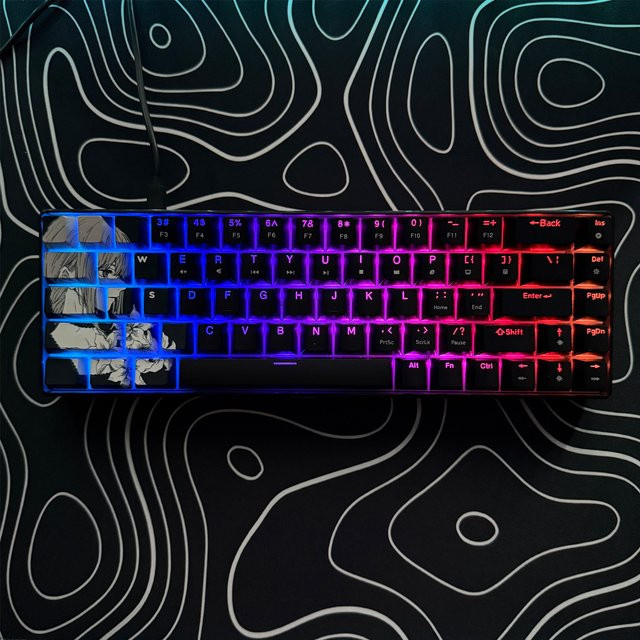 HXSJ Mechanische Gaming-Tastatur mit RGB-Hintergrundbeleuchtung, 60 % Layout, PBT-Tastenkappen und USB-C-Verbindung in Schwarz oder Weiß - Bild 1