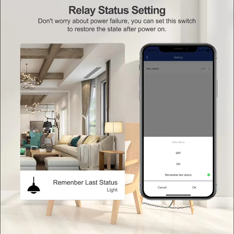 Tuya ZigBee 3.0 Smart Lichtschaltermodul in Weiß, ohne Neutralleiter, für 1/2/3 Gang, kompatibel mit Alexa und Google Home, unterstützt 2-Wege-Steuerung - Bild 2