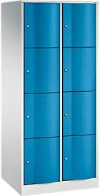 C+P Schließfachschrank Resisto mit 2 Abteilen und 8 Fächern, Farbe: Lichtgrau/Lichtblau, B/T/H: 77,2 x 64,0 x 195,0 cm - Bild 1