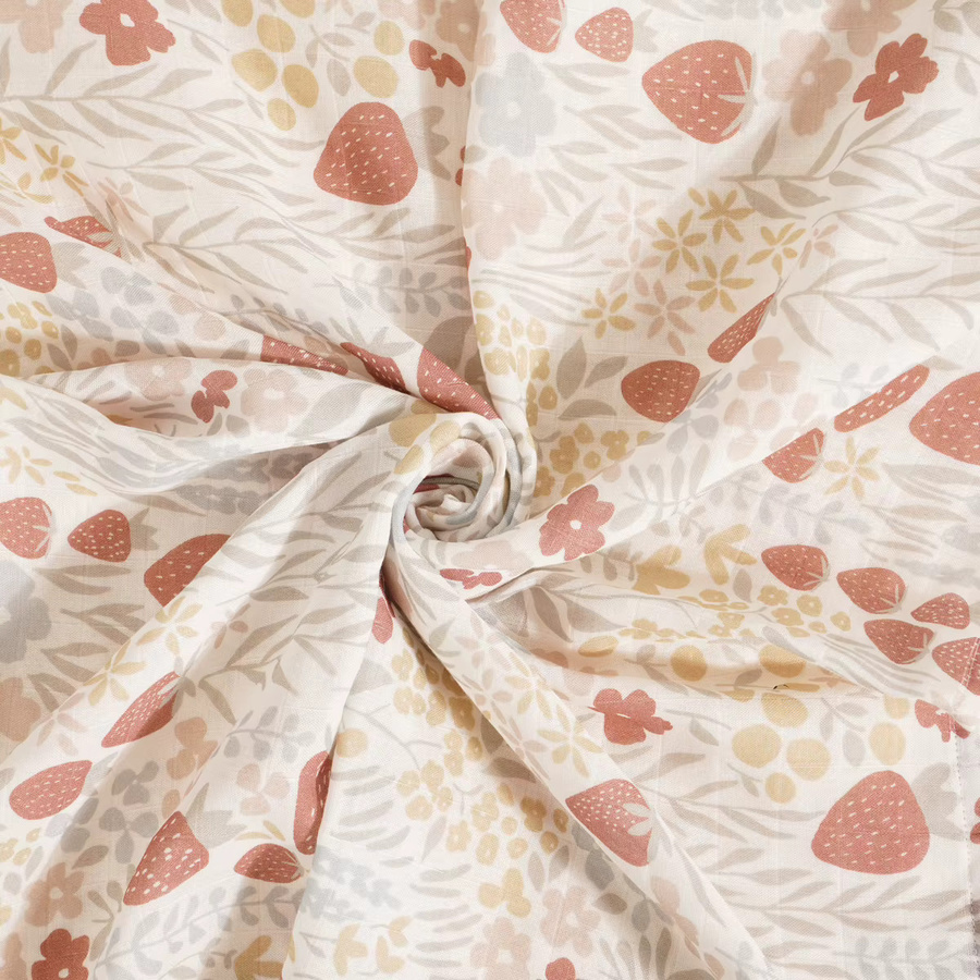 Elinfant Baby Puckdecke aus Bambus-Baumwoll-Musselin in Floral Multicolour - Bild 2