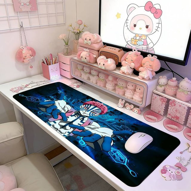 Anime Akaza Mauspad Multicolour Schreibtischunterlage für Laptop und Tastatur - Bild 1