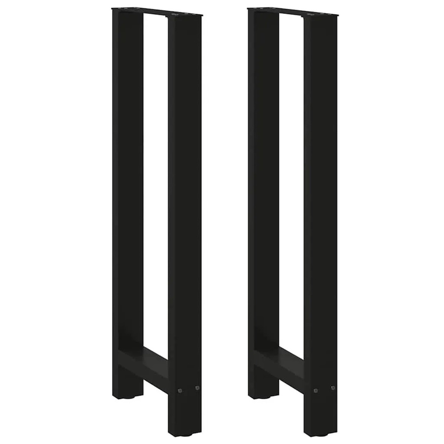 vidaXL Bartischbeine aus Stahl in Schwarz, 2 Stück, Höhe: 111 cm, Breite: 40 cm - Bild 2