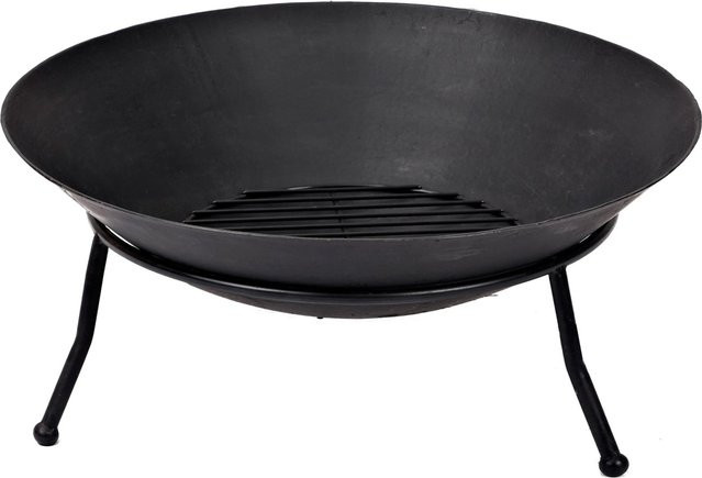 CMI Feuerschale aus Gusseisen in Schwarz mit abnehmbarem Ascherost, Durchmesser: 56 cm, Höhe: 23 cm - Bild 1