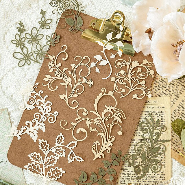 10 Stück Blätter Motiv Aufkleber in Multicolour für DIY Scrapbooking und Junk Journal Dekoration - Bild 1