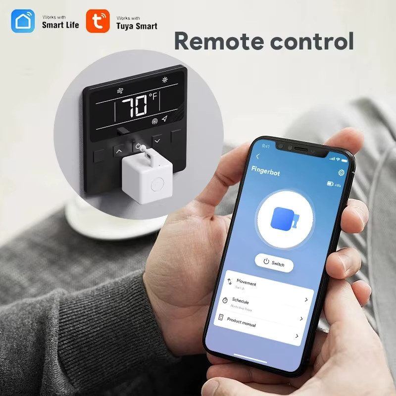 Tuya Zigbee Smart Touch Fingerbot Plus USB-C wiederaufladbarer Roboter-Tastendrücker in Weiß für Alexa und Google Home - Bild 2