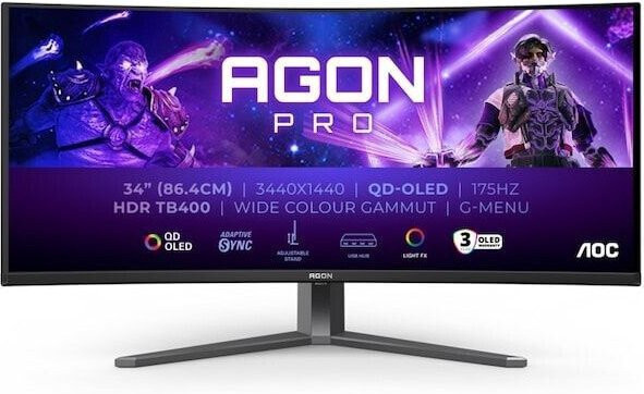 AOC AGON PRO AG326UD OLED Gaming-Monitor 4K UHD 32 Zoll 165 Hz Dunkelgrau - Bild 1
